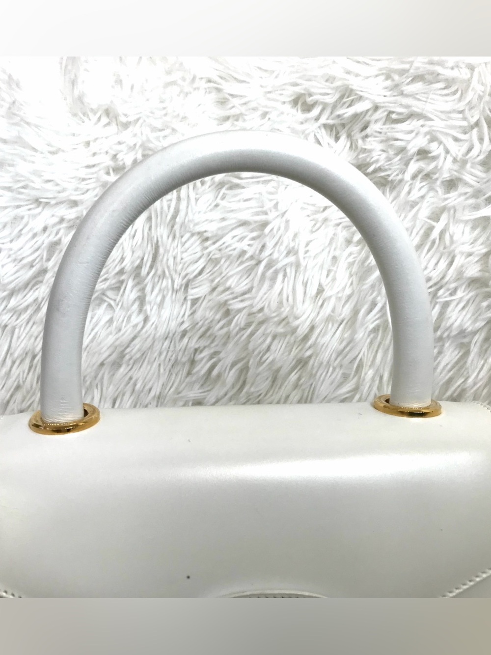 Salvatore Ferragamo Studded 2 Way Bag White Authentic - Picture 10 of 16